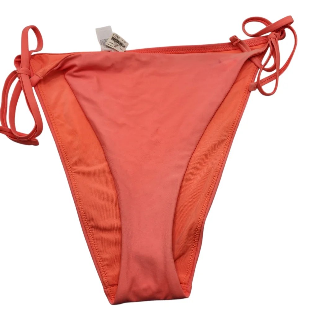 Aerie Neon‎ Orange Tie Waist Cheekiest Bikini Bottom Nwt Size XL